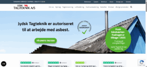 Jydsk Tagteknik hjemmeside