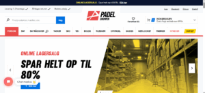Padelshoppen hjemmeside