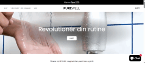 Purewell hjemmeside