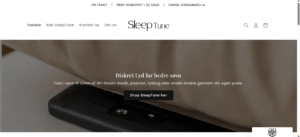 SleepTune hjemmeside