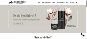 Mammut Hair Products hjemmeside